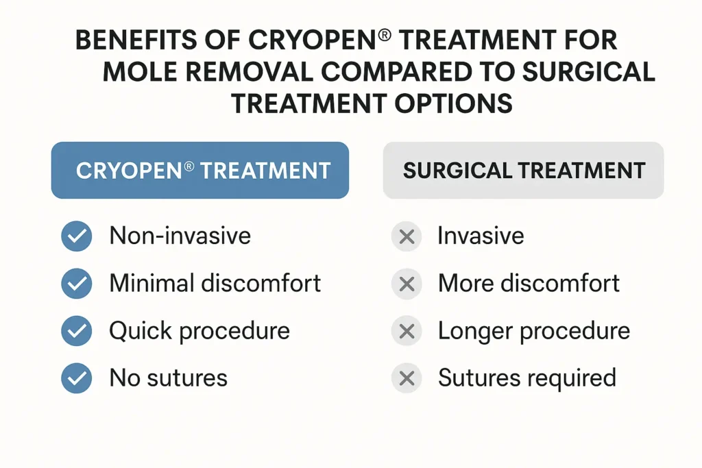 Benefits of professional mole-removal assessment at LA LIPO Acocks Green